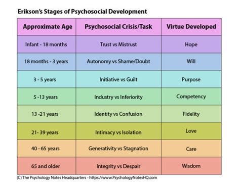 stages of development psychology.